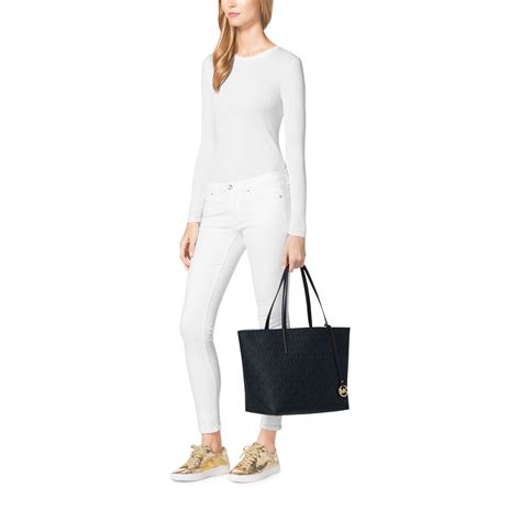 michael kors hayley large tote blue|Michael Kors .